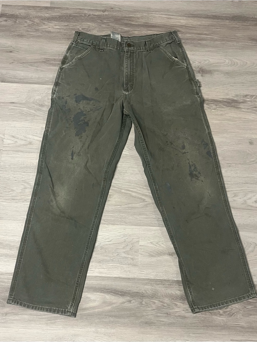 Carhartt Olive Green Workwear Cargo Pants
